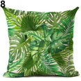 thumbnail image 4 of POINTERTECK Tropical Green Plant Leaves Flower Linen Cushion Cover Pillow Case Home Decor, 4 of 12