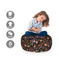 thumbnail image 2 of Ethnic Storage Toy Bag Chair, Vivid Pastel Colorful and Ornate Pattern with Abstract Flowers and Phoenix Birds, Stuffed Animal Organizer Washable Bag, Small Size, Multicolor, by Ambesonne, 2 of 3