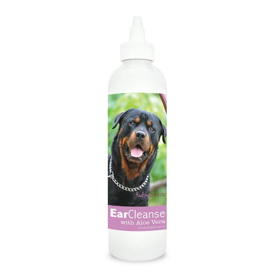 Healthy Breeds Dog Ear Cleanse with Aloe Vera for Rottweiler, Sweat Pea and Vanilla 8 oz