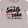 thumbnail image 3 of Inktastic Let Me Smash Cake Its My Birthday Baby Fleece Romper, 3 of 4