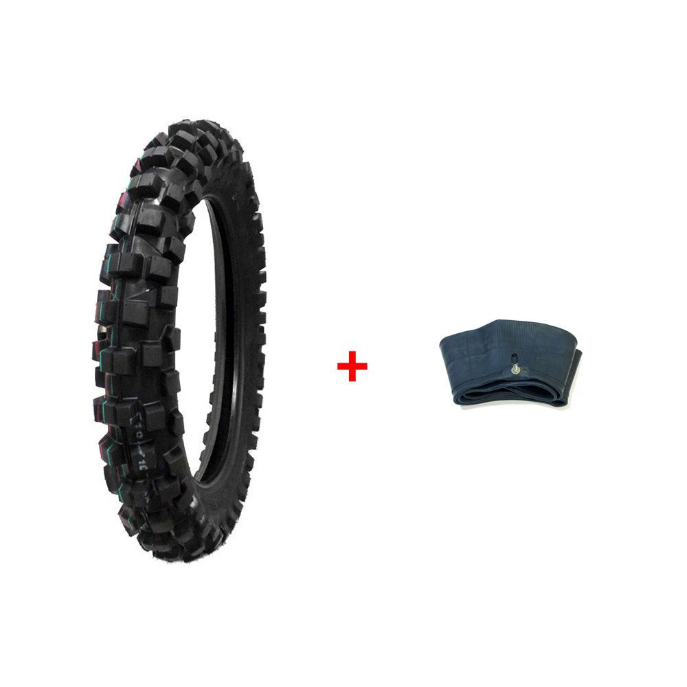 Combo Off Road Knobby Tire Size 110 100 18 Inner Tube Size 110 100 18 Tr4 Valve Stem Walmart Com