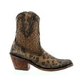 thumbnail image 2 of Caborca Silver By Liberty Black Women's Leopard Print Studded Short Western Boot Brown 11 M  US, 2 of 5