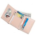 thumbnail image 2 of Tri-Fold Wallet Slim Coin Purse ID/Photo Card Holder 3D Floral Buckle (yellow), 2 of 5