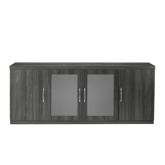 Mayline Aberdeen Series Low Wall Cabinet in Gray Steel