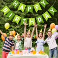 thumbnail image 2 of Banner de cumpleaños JHZMCRX con letras verdes y blancas personalizable, 2 of 7