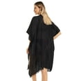 thumbnail image 5 of Black Women Beach Swimsuit Cover Ups Plus Size, Long Kimonos Bathing Swimwear Suit Boho Bikini Coverups Beach Accessories Lightweight Summer Tassel Casual Cardigan for Vacation Cruise Essentials, 5 of 6