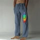 thumbnail image 1 of Puntoco Pantalones casuales largos para hombre, pantalones casuales con estampado de moda para hombre, cintura elástica con bolsillos, pantalones deportivos, 1 of 4