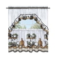 thumbnail image 2 of Achim Jade Printed Tier and Swag Window Curtain Set - 57" x 36", Charcoal Gray, 2 of 5