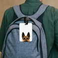 thumbnail image 6 of WIRESTER Rectangle PU Leather Luggage Tags for Travel Suitcase Baggage 4.05 x 2.83 inches - Animal Black Tan German Shepherd Dog, 6 of 7