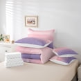 thumbnail image 6 of Homewish Starry Sky 7-Piece Twin Bedding Sets,Ink Painting Aesthetic Bedding Comforter Set,Pink Purple Ombre Sheet Sets For Girls Teens,Microfiber Bedroom Decor Reversible, 6 of 8