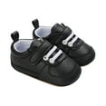 thumbnail image 2 of Lujianch Baby Boys Girls Trainers Non Toddler PU Leather Soft Sole Baby Shoes Breathable Baby Sneakers Size 0-3 Months, 2 of 5