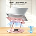thumbnail image 5 of JEEJIA Laptop Stand Pink, Adjustable 360° Smooth Rotation, Open Heat Dissipation, up to 22 lbs, Ergonomic for Healthier Workdays, 5 of 9