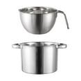 thumbnail image 1 of jifeng Bouilloires Doubles Casserole à Chocolat Fond Plat Bouilloire pour Fromage Casserole 18 cm, 1 of 9