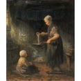 thumbnail image 3 of Israels, Jozef 20x23 Black Modern Framed Museum Art Print Titled - The Pancakes, 3 of 5
