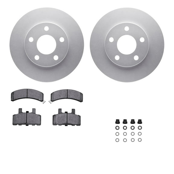 Dynamic Friction Company Front Geospec Brake Rotors with Ultimate Duty Performance Brake Pads includes Hardware 4412-47002