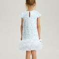 thumbnail image 5 of Delliss Girl's Sparkly Sequins Slim Fit Stylish Mesh Hem Elegant Performance Party Dress 2-8 Years, 5 of 5