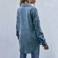 thumbnail image 5 of Lovskoo 2024 Long Sleeve Shirts for Women Corduroy Button Down Shirt Casual Print T-Shirts Single Breasted Fall Spring Loose Shirt Tops Blouse Light Blue, 5 of 7