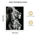 thumbnail image 2 of Nawypu Canvas Painting Lion Couple Animal Black and White Wall Art Africa Lion Poster and Modern Minimalist Photo Wall Living Room Bedroom Decoration, 2 of 5