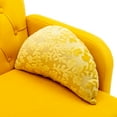 thumbnail image 5 of Royard Oaktree 55" Velvet Sofa Button Tufted Loveseat with Two Pillows Upholstered Small Sofa Chair with Gold Metal Feet Modern Decor Sofa Couch for Living Room Bedroom Apartment,Yellow, 5 of 6