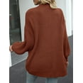 thumbnail image 4 of Women's Fall Open Front Long Lantern Sleeve Cardigan Oversized Chunky Outwear with Pocket, 4 of 8