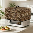 thumbnail image 4 of FOR U DESIGNS Leopard Print Microwave Oven Cover Stain Resistant Toaster Oven Covers Case Dust-Proof Microwave Dust Covers Cloth Machine Protector Decorative-S, 4 of 8