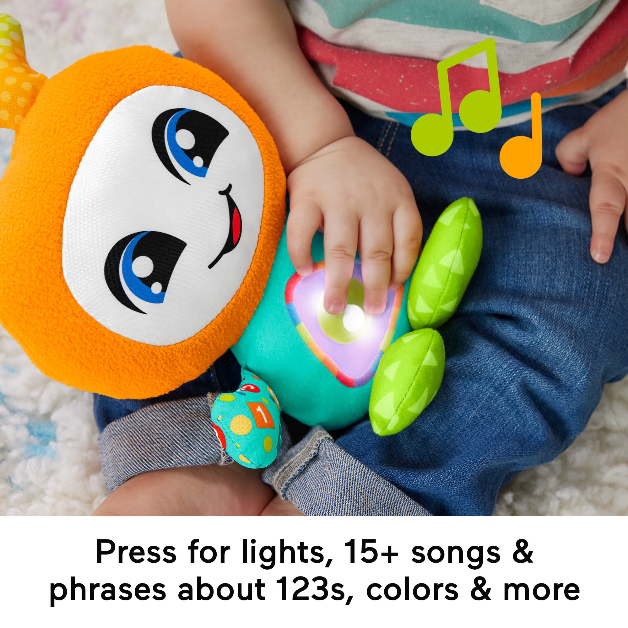 Fisher-Price DJ Groovin' Go Interactive Baby & Toddler Learning Toy with Music & Lights