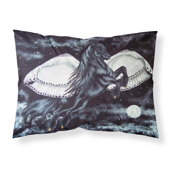 Carolines Treasures AMB1222PILLOWCASE Black Flying Horse Fabric Standard Pillowcase Standard multicolor