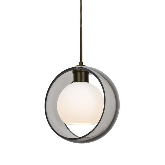 Besa Lighting - Mana-One Light Cord Pendant with Flat Canopy-9 Inches