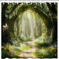 thumbnail image 3 of Enchanted Forest Shower Curtains for Bathroom Green Tree Nature Scenic Bath Decor Sets, Waterproof Cloth Fabric with Hooks-36"W x 72"L (Pack of 1), 3 of 7