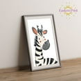thumbnail image 2 of Eastern Print Cute Zebra Cartoon Safari Nursery Poster Wall Decor, Colorful Minimal Animal Wall Prints for Baby Room, Bedroom Home Office Classroom Must Have Decoration, UNFRAMED, 18x24, 2 of 4