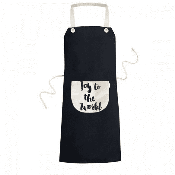 Joy To The World Quote Style Apron Bib Sarong Cooking Baking Kitchen Pocket Pinafore