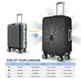 thumbnail image 4 of Kdxio Black Spider On Web Pattern Luggage Cover for Travel,Elastic and Durable,Fits 18-32 Inch,Anti-Scratch Suitcase Protector-No luggage included, 4 of 5