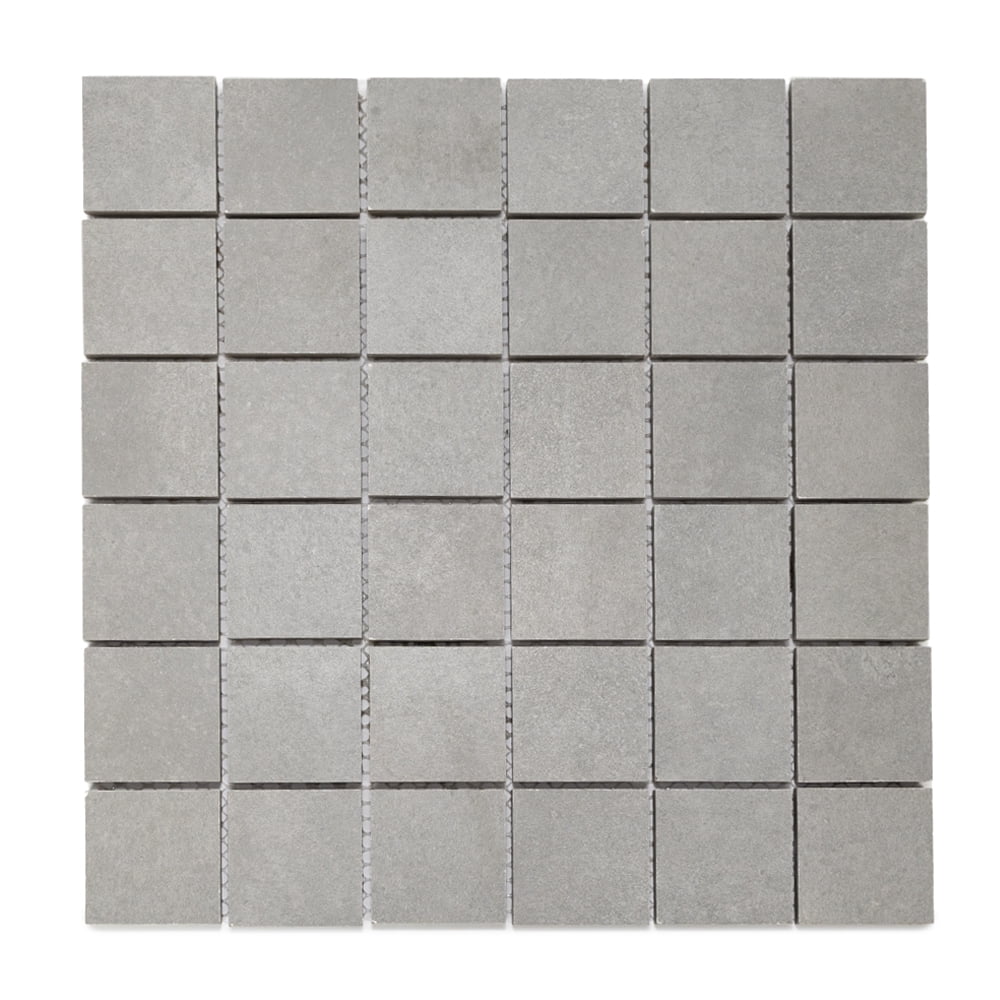 The Tile Life Element Concrete Gray Matte Porcelain Mosaic Floor & Wall Tile, 12 x 12 in, 1-Piece