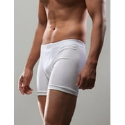 Multi Pack 100% Cotton Men's Fine Rib White Trunk, Underwear Brief, Boxer Brief