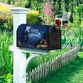 thumbnail image 3 of Happy Halloween Mailbox Cover Scary Pumpkin Gothic Haunted House Full Night Horror Magnetic Mailbox Covers Spooky Mail Box Post Letter Cover Standard Size 18x21 Inch for Outdoor Garden, 3 of 6
