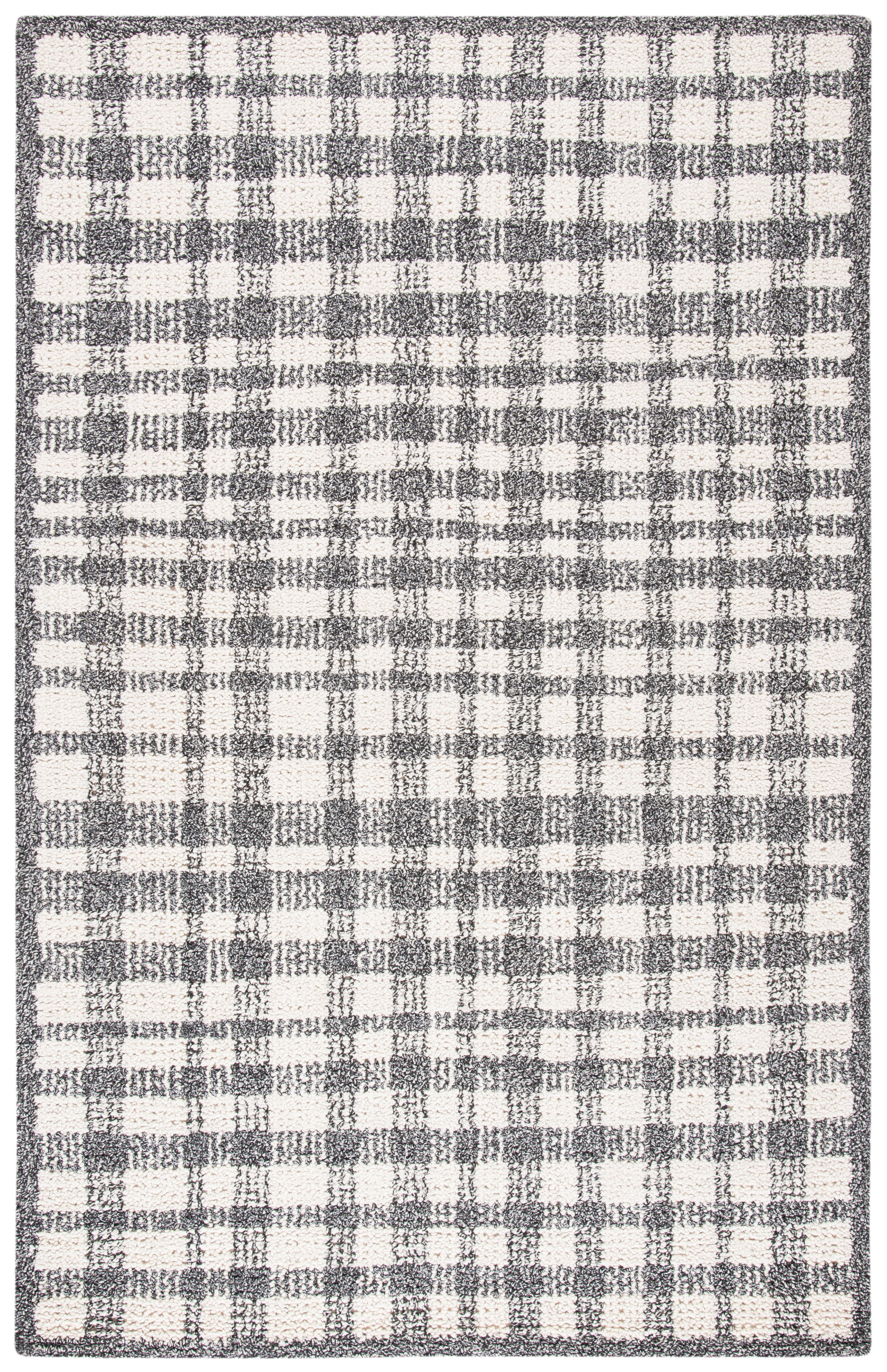 SAFAVIEH Abstract Aleta Trellis Area Rug, Ivory/Black, 2' x 3'