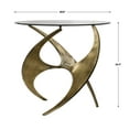 thumbnail image 3 of Uttermost Graciano Contemporary Metal and Glass Accent Table in Gold, 3 of 3