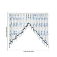 thumbnail image 3 of Naittoop Victorian Floral Lace Swag Valance Curtain Semi Sheer Embroidered Window Drape with Beaded Tassels No Punching Triangle Design for Kitchen Bedroom and Cafe 39*98 in Blue, 3 of 6