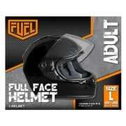 FUEL Adult Full-Face Motorcycle Helmet DOT Approved Gloss Black, Large