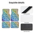 thumbnail image 4 of Pofeuu Rainbow Glitter Print Car Foot Mat Set of 4 Pieces - All-Weather Full Set Floor Mats for Cars Trucks SUVs, 4 of 7