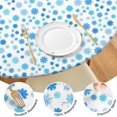 thumbnail image 4 of Blue Christmas Snowflake Pattern Round Fitted Tablecloth with Elastic Edge,Dining Table Cover Waterproof,Outdoor Round Tablecloth for Camping,Dining,Indoor and Outdoor, 4 of 7