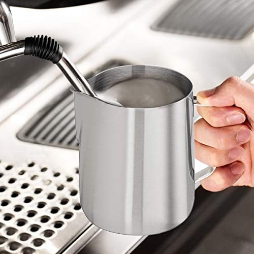 Milk Frothing Pitcher, ENLOY 20 oz Stainless Steel Creamer Frothing Pitcher, Perfect for Espresso Machines, Milk Frothers, Latte Art (600 ml) ENLOY Accesorios Hogar