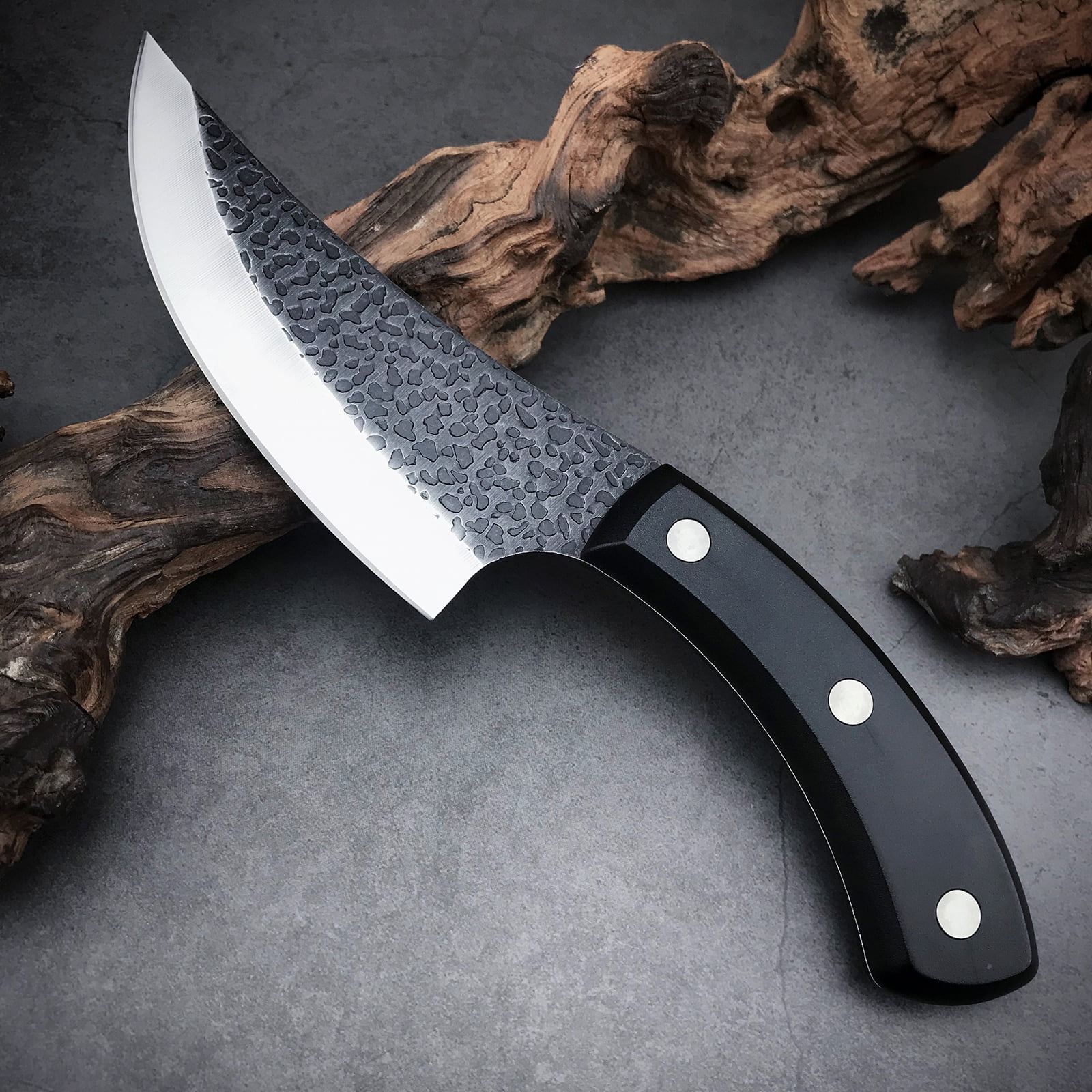 Butcher Knife, Boning Knife, Full Tang Chef Knife, Meat Clever Knife with Sheath for Home, Outdoor Camping and BBQ