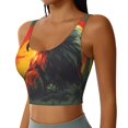 thumbnail image 2 of Balery Hawaiian Style Bald Eagle Sujetadores deportivos con espalda cruzada para mujer, acolchados, sin costuras, de alto impacto, ideales para yoga, gimnasio, entrenamiento y fitness.-Small, 2 of 8