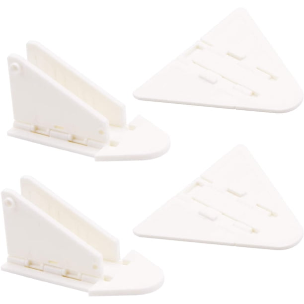 Paquete de 4 cerraduras de seguridad para puertas corredizas para niños - Seguridad para armarios y ventanas - Adhesivo 3M fuerte pero fácil de limpiar - No se necesitan llaves, tornillos ni herramientas (blanco) ER