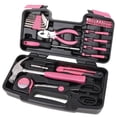 thumbnail image 1 of Juego de herramientas Apollo Tools Original de 39 piezas en caja de herramientas rosa, 1 of 9