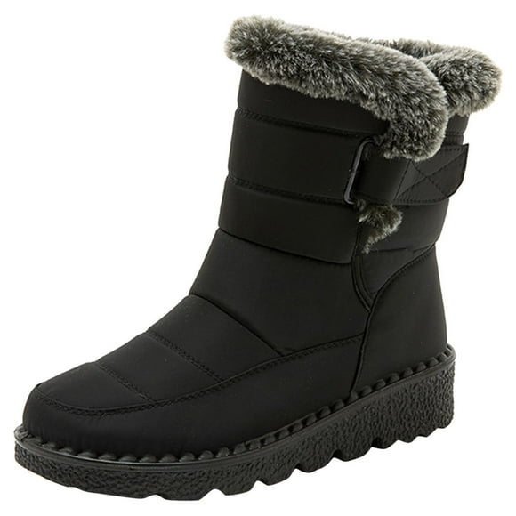 Women's Snow Boots Fashion Snow for Women Snow And Ice Cleats for Shoes And Women Comfortable Winter Flat Hook Snow Women Women's Snow And Rain Loop Design for Optimal Snow for Women2 Wide