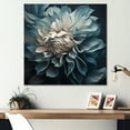 thumbnail image 2 of Designart Blue And White Dahlia Flowers I Canvas Wall Art, 2 of 5