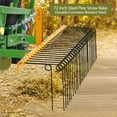 thumbnail image 5 of 72 Inch Pine Straw Rake, 30 Coil Spring Tines Durable Powder Coated Steel,Yellow, 5 of 5