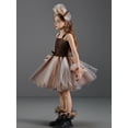 thumbnail image 3 of Kids Girls Halloween Lion Costume Ruffle Tulle Tutu Dress with Headband Birthday Role Play Party Stage Dress Outfit, 3 of 8